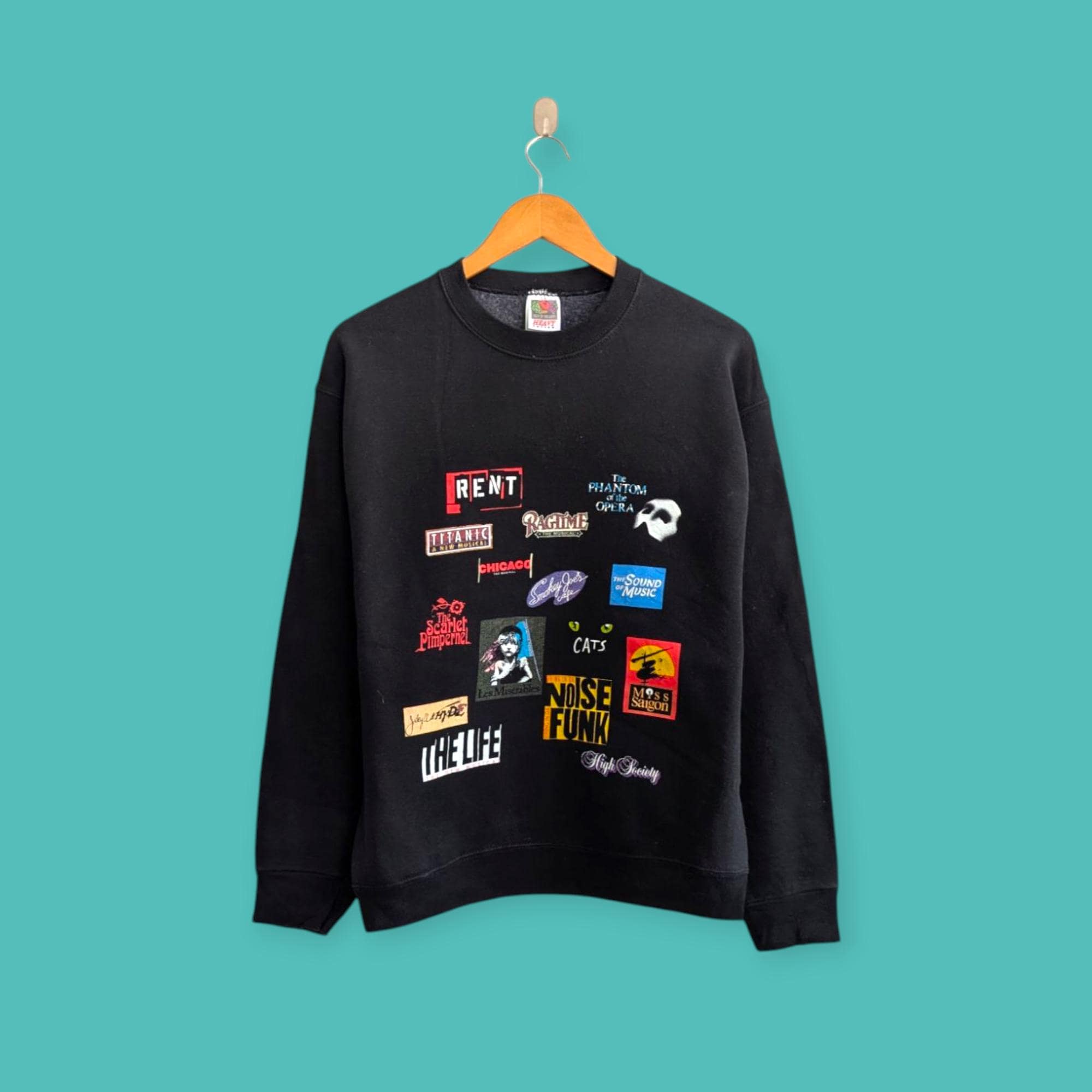 90年代のヴィンテージ、オペラ座の怪人スウェットシャツ、レ