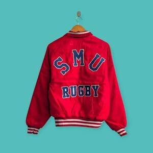 80年代のヴィンテージ、サザンメソジスト大学ボンバージャケット、SMU 