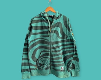 vintage rip curl full print all over print hoodies rip curl surf surfing sweater pullover streewear style nice green colour size large