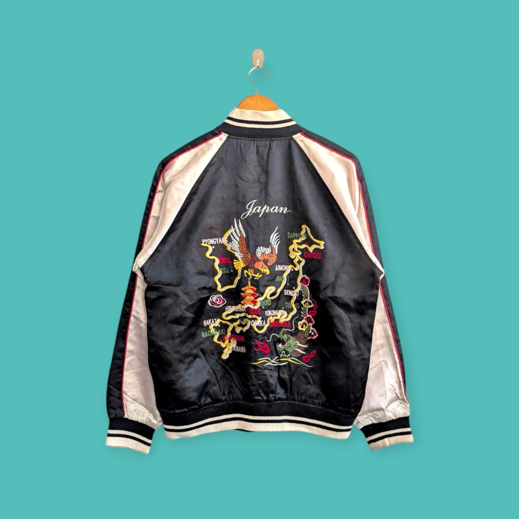 Vintage Sukajan Japan Yokosuka Souvenir Jacket Dragon-eagle