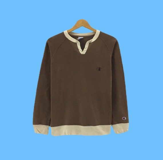 Rare!!! Champion Small Logo Crewneck Spell Out Emb
