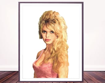 Brigitte Bardot poster / Brigitte Bardot print Brigitte Bardot art fashion photography * Brigitte Bardot print Photo vintage French Poster