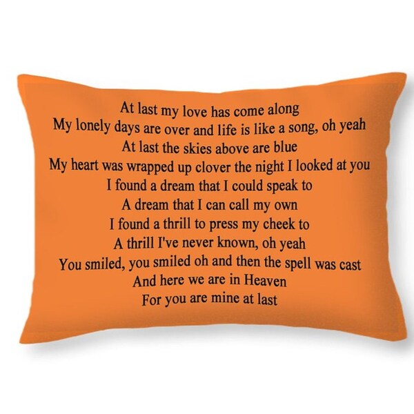 Lyric Pillow Etsy