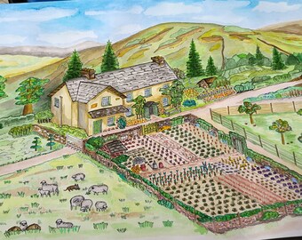 Beatrix Potter Art Printhill Topliterary Printwinter Etsy