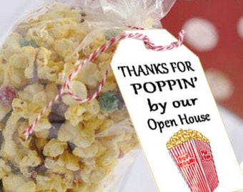 Poppin' By Open House Pop-By Tag Thanks for poppin by Homeowners or Housewarming realtor  Real Estate Agent Gifts Real Estate Closing Gift