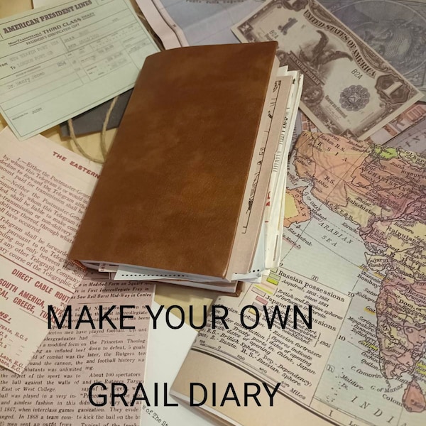 Indiana Jones Holy Grail Props The Grail Diary replica Last Crusade inspired PRINTABLE of movie prop inserts DIY High Raiders of the lost