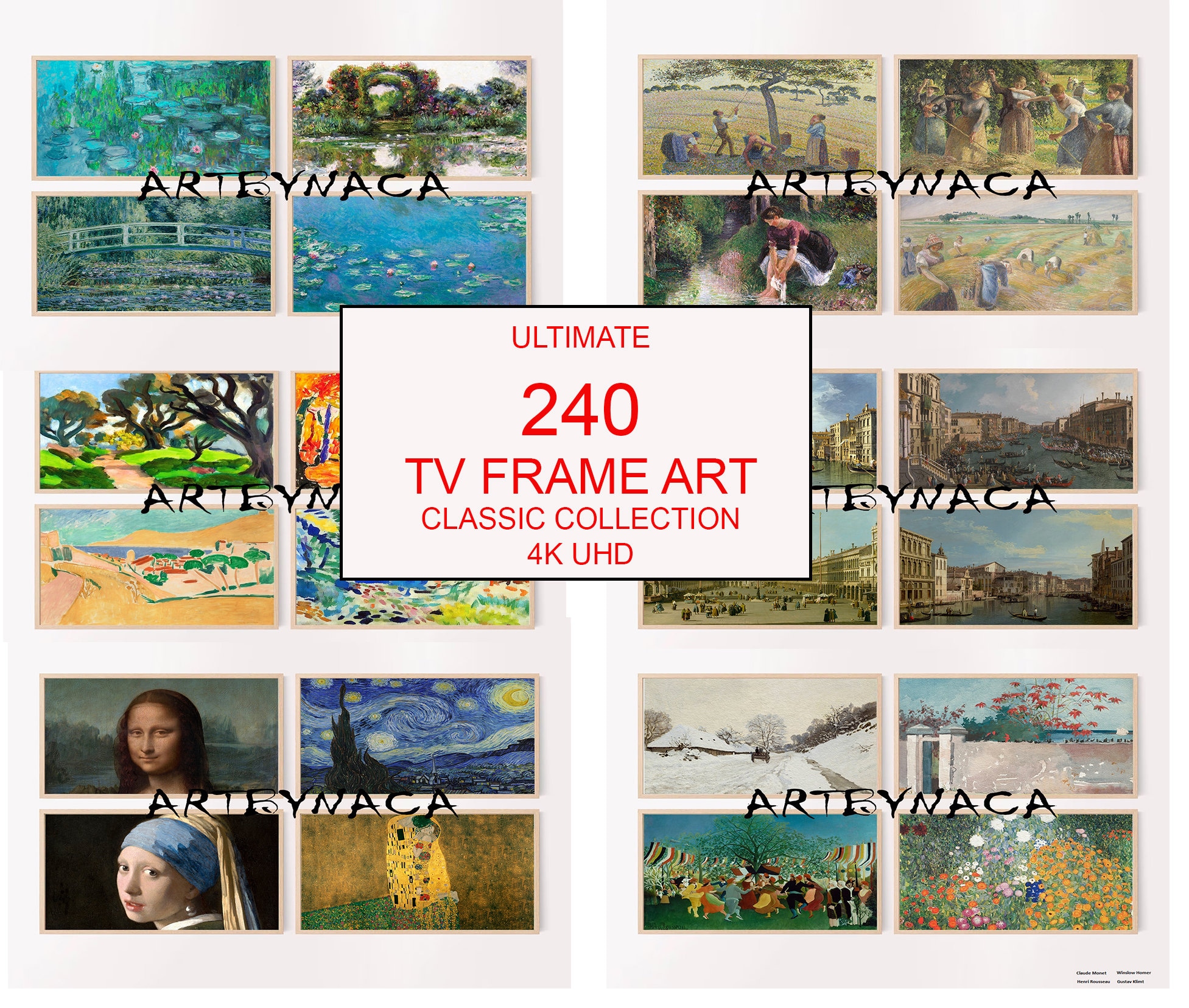 240 Frame Game Ultimate 240 Samsung Frame TV Art 4K UHD Classic Art Bundle - Etsy