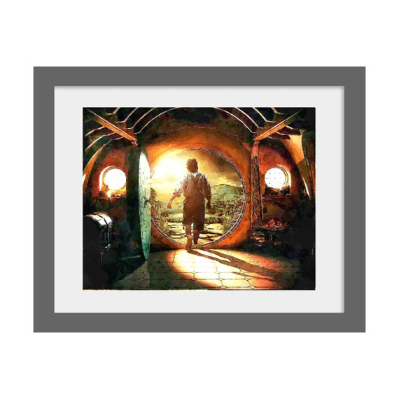 Bag End Hobbit Hole The Shire Lord Of The Rings Bag End Painting The Hobbit Jrr Lord Tolkien Lord Of The Rings Hobbiton Painting Poster
