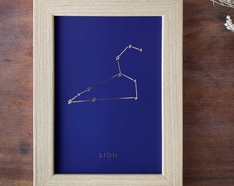 Carte illustrée par une constellation du zodiaque à encadrer ou envoyer