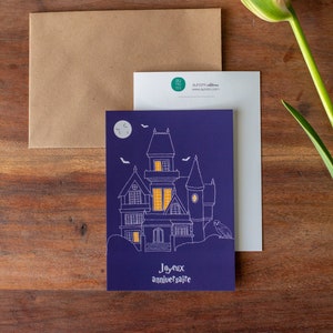 Carte de voeux Sorcellerie Joyeux anniversaire + enveloppe en papier recyclé