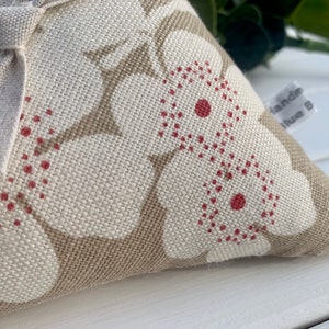 Fabric heart with home sweet home hand stamped Lavender Hanging Heart Vanessa Arbuthnott fabric padded heart Large Heart image 5