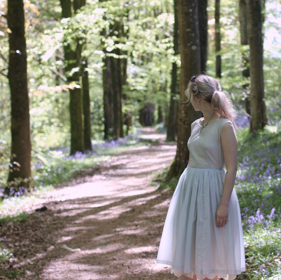 1950s blue seersucker dress • alice • sheer