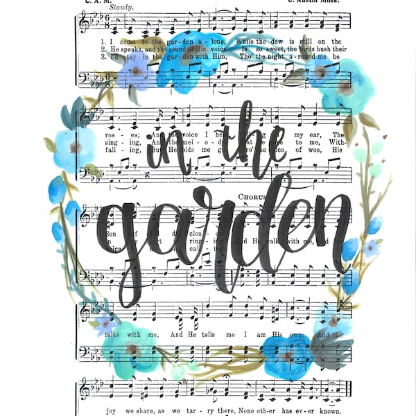In the Garden Hymn Print - Etsy