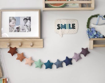 Felt Star Garland | Star Garland | Nursery Decor | Kids Room Decor | Natural Colors