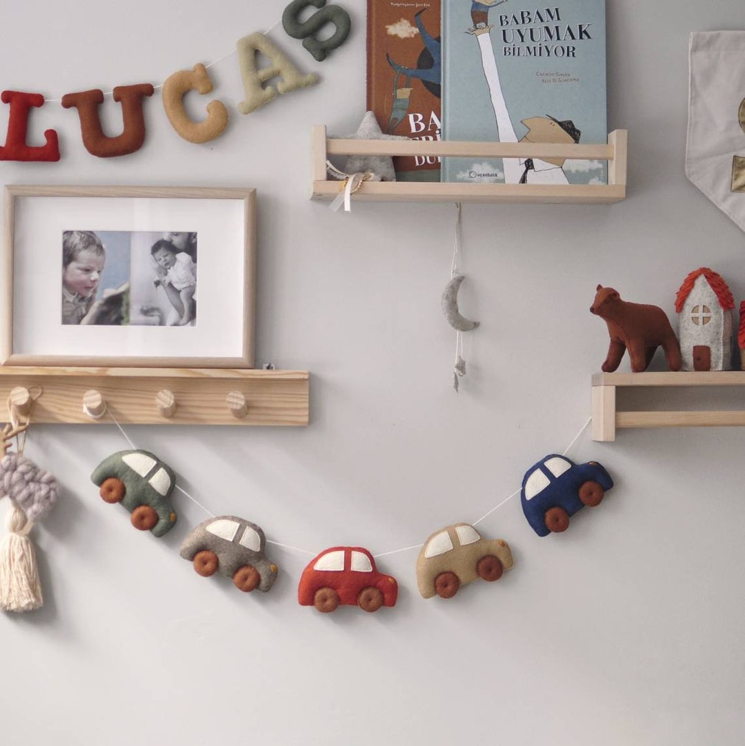 Felt Car Garland Car Bunting Car Theme Nursery Garland Automobile