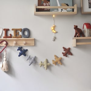 Felt Airplane Garland | Plane Garland | Kids Room Decor | Nursery Decor | Natural Colours