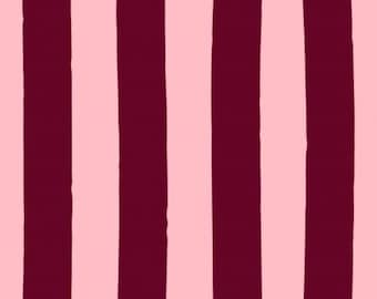 Streifen rosa / burgund ca. 2,5 cm breit, Meterware Druck auf Bestellung, Jersey, French Terry, Musselin, Softshell, Baumwolle, Ripp-Jersey