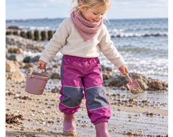 Wetterfeste Outdoorhose "Margie" in Beere meliert, Softshellhose Mädchen, Wasserdicht und Atmungsaktiv,Sicherheit im Dunkeln, Geschenk Kind