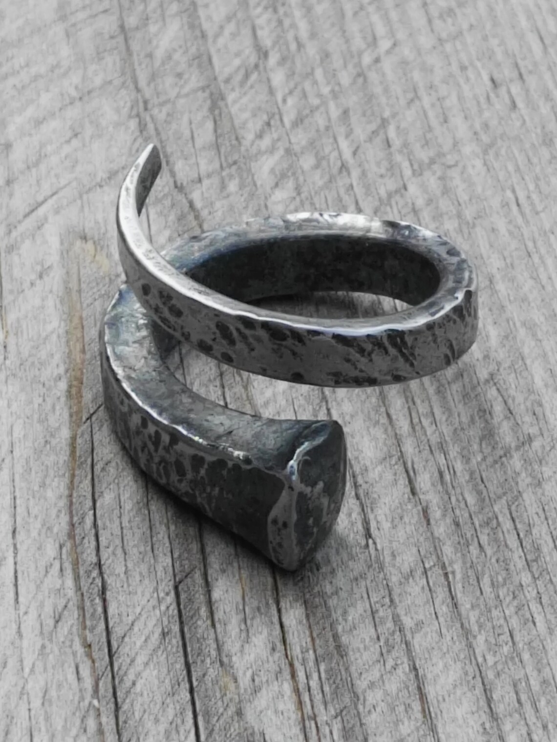 Iron ring horseshoe nail ring ring Etsy