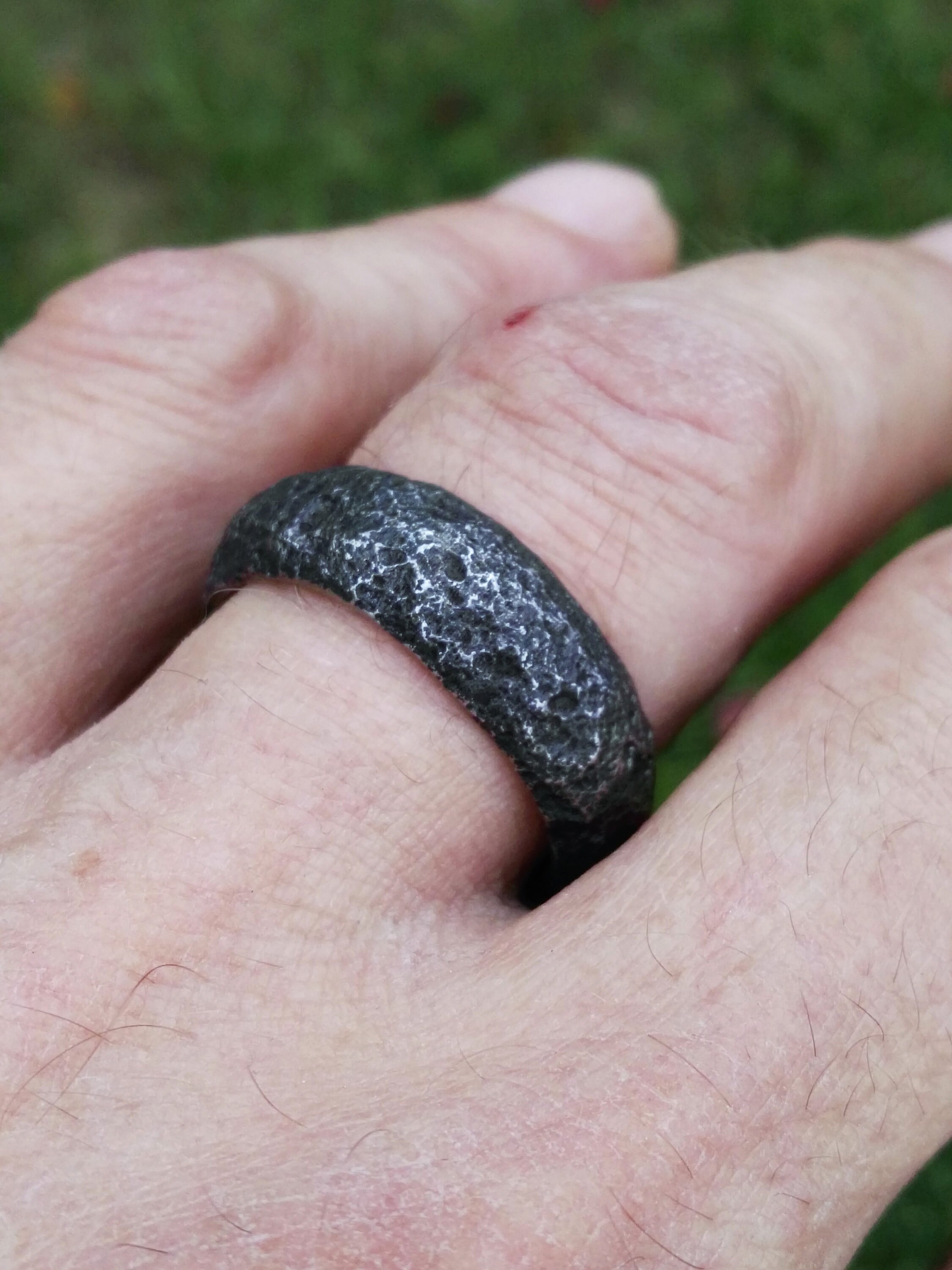 Iron ring iron band rustic ring unisex ring unique ring Etsy