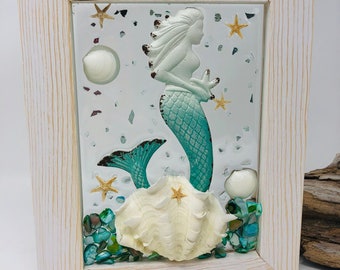 Mermaids, Mermaid Wall Decor, Mermaid Decor, Window Glass Art, Mermaid Art, Mermaid Wall Art, Maine Made, Made in Maine, Maine Art