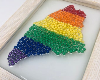 Pride, Rainbow, Maine Pride, Rainbows, Best Friend Gift, Wedding Gift, Gift for Him, Gift for Her, Anniversary Gift, Rainbow Maine