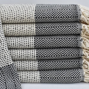 Turkish Towel, Black Tea towel, Hand Towel, Turkish Towel, 20&quot;x36&quot; , Peshkir Towel, Natural Cotton Towel, Bridesmaid Gift Mstk-Nfs-Pskr_000