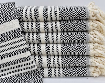 Hand Towel, 40x20, Turkey Hand Towel, Tea Towel, Black Towel, Turkish Towel, Dish Towel, Towel, Small Towel, Wedding Towel Osm-Hasr-Pskr_000