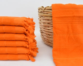 Orange Hand Towel Etsy