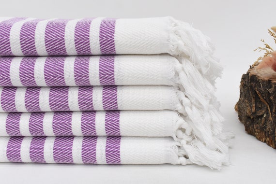 Personalized Hand Towel, Organic Towel, Small Bath Towels, Monogrammed Hand  Towel, Unique Gift, 36x24 Dark Lilac Herringbone Tea Towel, 