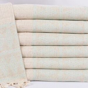 40&quot;x20&quot; Mint Kilim Design Dish Towel, Personalized Hand Towel, Best Friend Christmas Gift, Bathroom Towels, Personalized Dish Towel,