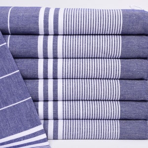 Turkish Hand Towel, Hand Towel, Navy Peshkir, Striped Dishcloth, 24x40 Inches Bridal Shower Gift Towels, Owen Washcloth, Holiday Peshkir,