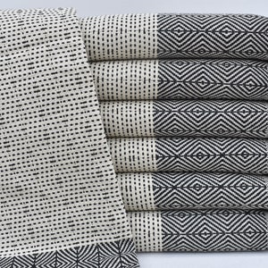 Hochzeitsgeschenk Handtuch, Bio Handtuch, türkisches Badetuch, Strandtuch, Diamant Design Peshtemal, schwarzes Handtuch, 70x40 Zoll Handtuch, Mstk-Nfs_000