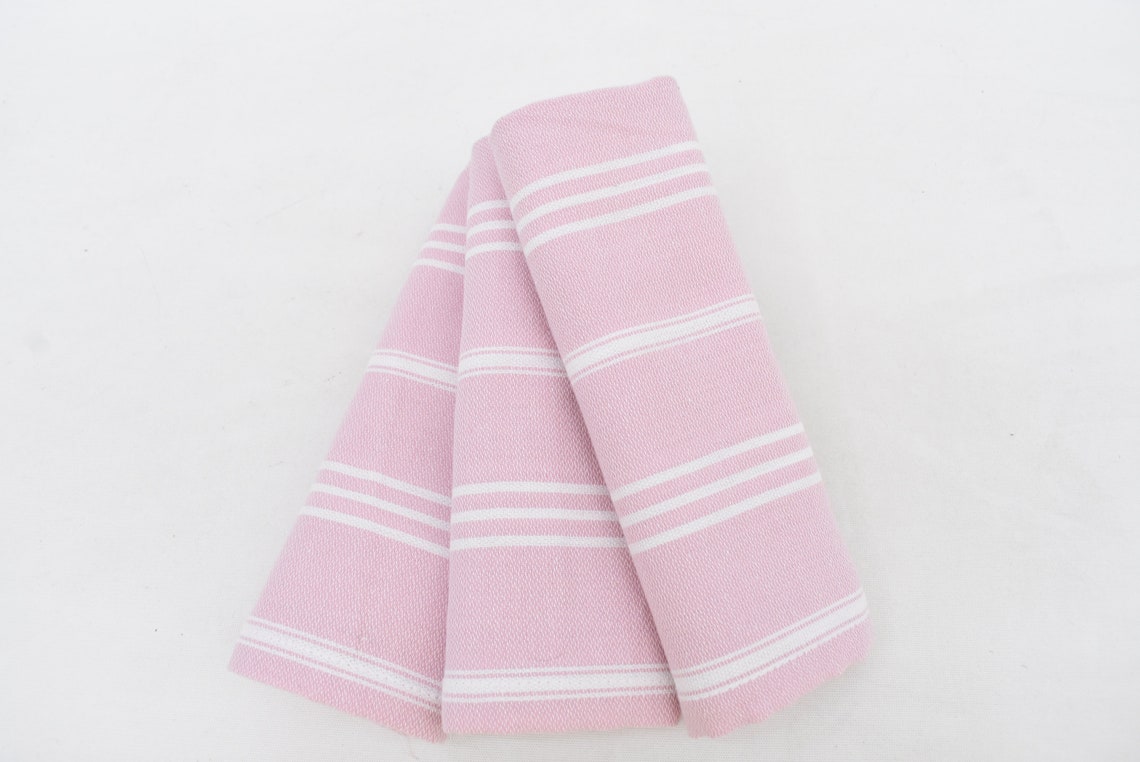 Light Pink Hand TowelStriped TowelTurkish Hand Towel Towel Etsy