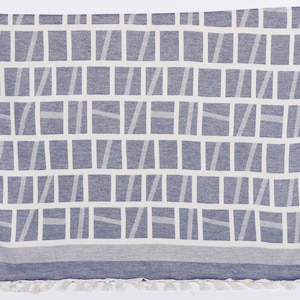 Handmade Gift, Valentines Day Gift For Her, Custom Beach Towel, 69&quot;x34&quot; Navy Patterned Towel, Bride Gift, Monogrammed Beach Towel,