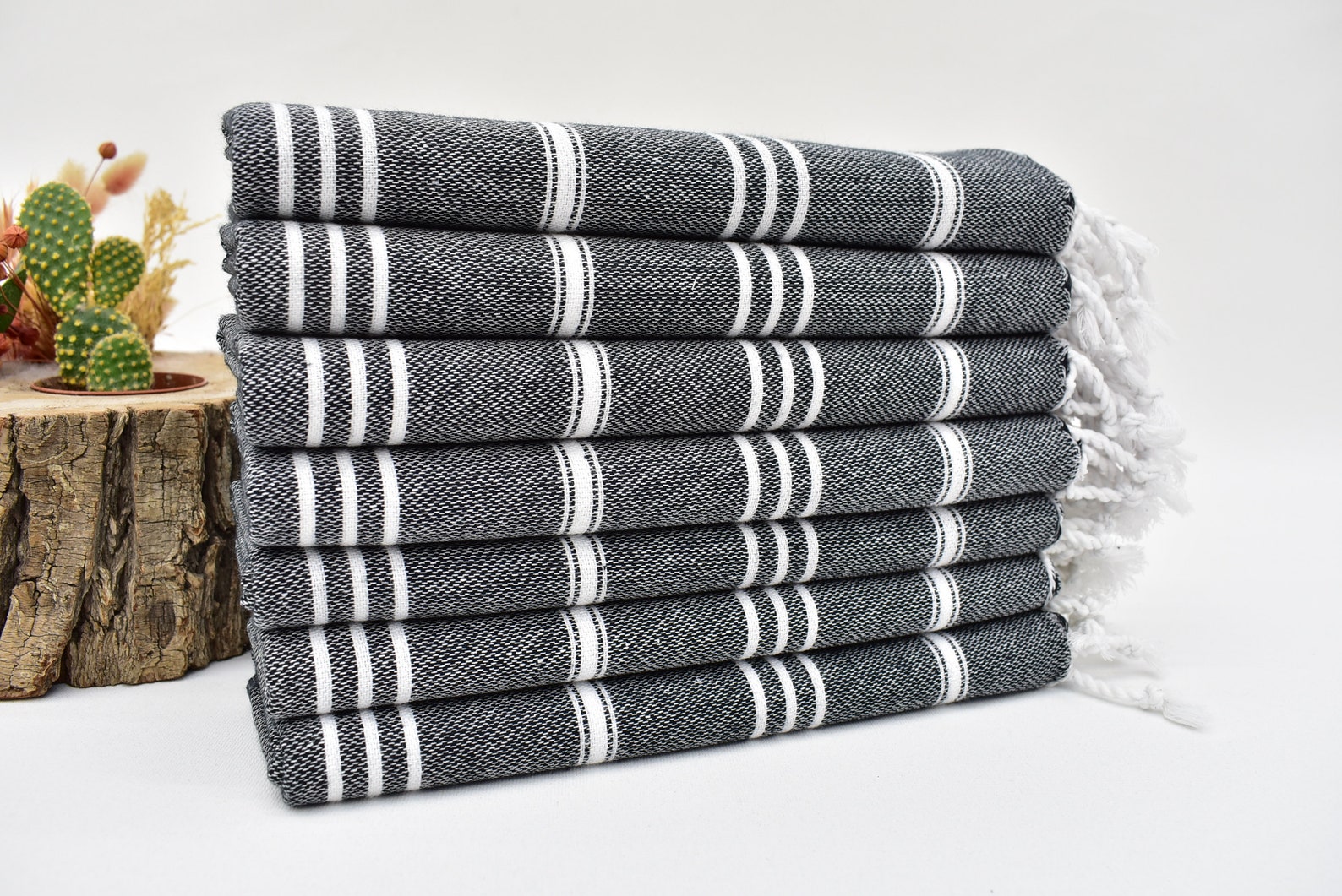 Black Hand Towel Striped Towel Turkish Hand Towel Towel Etsy