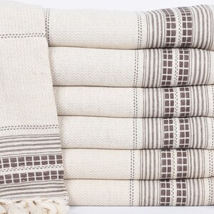 Bedspread, Wedding Day Gift For Bride, Wedding Favors, Extra Large Tablecloth, 95"x93" Brown Striped Blanket, Custom Blanket,