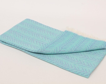 Peshtemal Towel, 36"x71" Cotton Towel, Housewarming Gift, Thin towel, Merry Christmas Gifts, Floral Patterned Towel, Unique Wedding Gift,