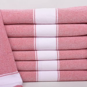 Presente feito à mão, toalha personalizada, toalha de algodão vermelho de 36 x 71 polegadas, lembrancinhas de despedida de solteira, lembrancinha de despedida de solteira,
