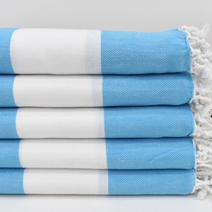 Badhanddoeken, Turkse handdoek, turquoise geschenkhanddoek, 70 x 40 inch - 180 x 100 cm, badhanddoek, zachte katoenen handdoek, gestreepte handdoek - Dblg-Cbn