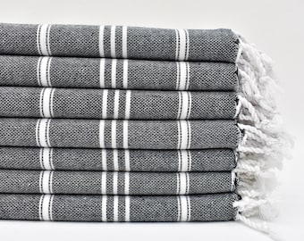 Black Hand Towel, Striped Towel, Turkish Hand Towel, Towel, Kitchen Towel, Small Towel, 24x40 , Tea Towel, Dish Towel Dblg-Sltn-Pskr_000