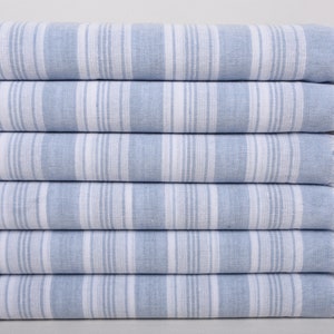 Turkish Beach Towel, 70"x40" Baby Blue Striped Towel, Turkish Bath Towel Set, Gift For Him, Home Decor Gifts, Gift For Boyfriend, image 3
