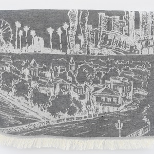 Soft Handmade Dish Towel,Turkish Hand Towel,30x20,Patterned Hand Towel,Dark Gray Hand Towel,75x50 cm,Hand Towel,Tea Towel Wndr-Mnzr-Pskr_088