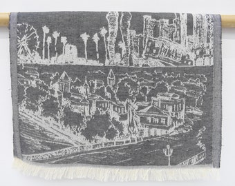 Soft Handmade Dish Towel,Turkish Hand Towel,30x20,Patterned Hand Towel,Dark Gray Hand Towel,75x50 cm,Hand Towel,Tea Towel Wndr-Mnzr-Pskr_088