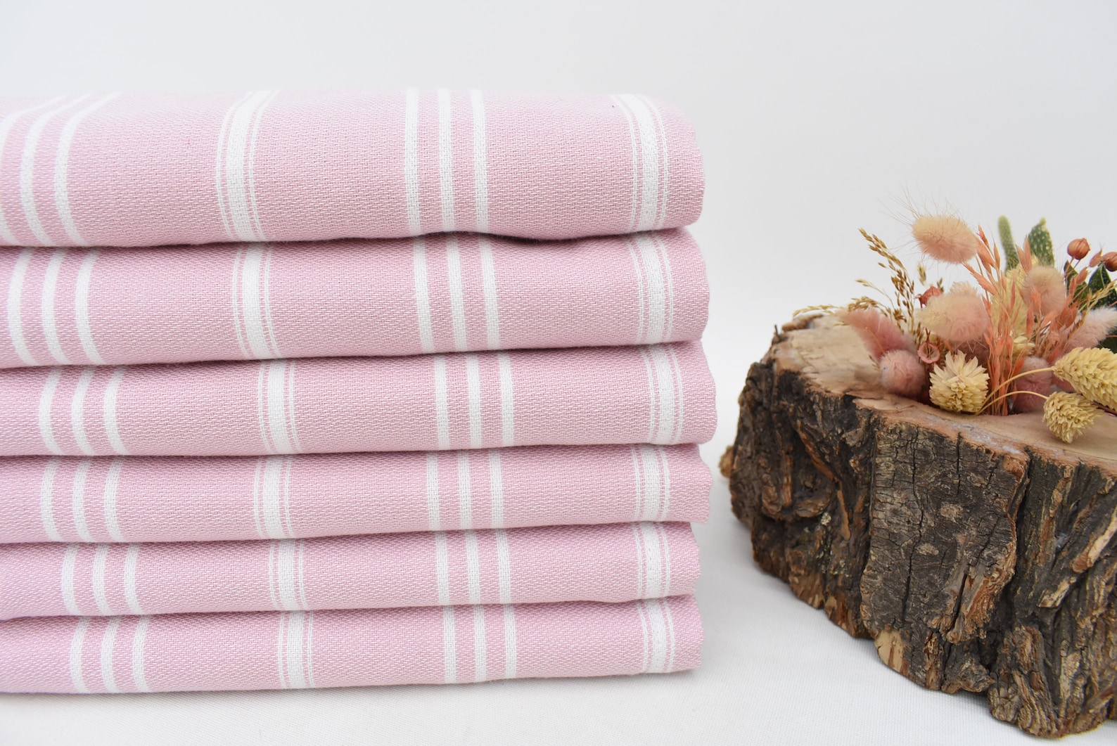 Light Pink Hand TowelStriped TowelTurkish Hand Towel Towel Etsy