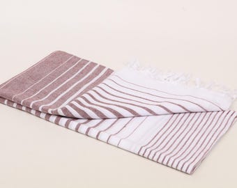 Personalized Gift, Striped Towel, 36"x67" Cotton Towel, Bachelorette Party Decorations, Turkish hand towel, Best Friend Gift Ideas,