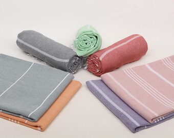 Home Decor Towel, Striped Towel, 40x71 Cotton Towel, Custom Wedding Gift, Bridesmaid Gift, Personalized Gifts, Best Wedding Gift,