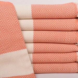 Bachelorette Geschenke, Hochzeitsgeschenk, 40x71 Zoll Orange Baumwolltuch, Diamant Handtuch, Junggesellinnenabschied Geschenk, maßgeschneiderte Handtücher,