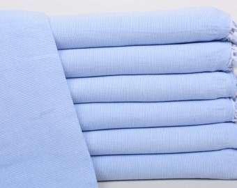 40x67 Inches Blue Cotton Towel, Custom Beach Towel, Best Friend Gift, Polka Dot Towel, Bachelorette Party Gift, Gift For Boyfriend,