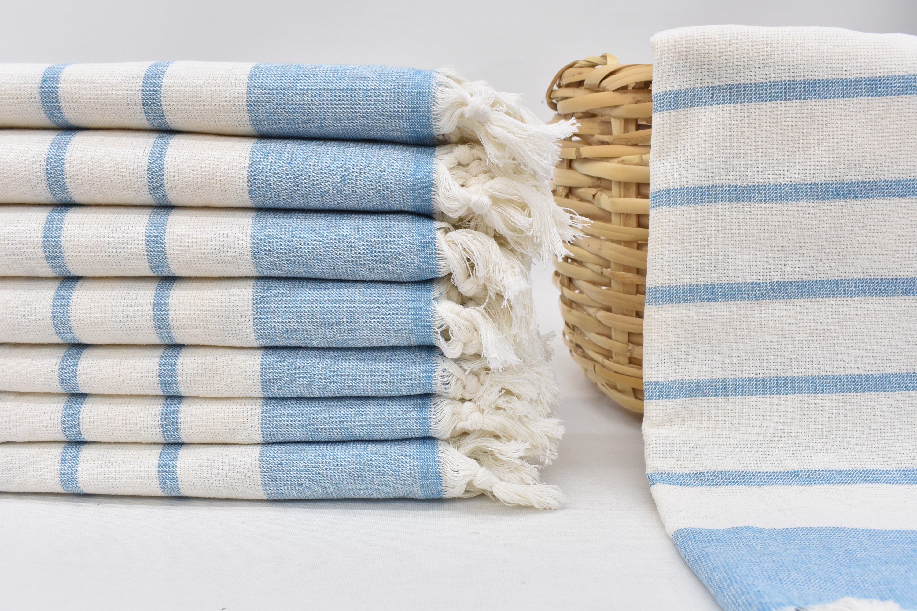 Light Blue Hand Towel 36x18 Turkish Towel Wedding Towel Etsy UK